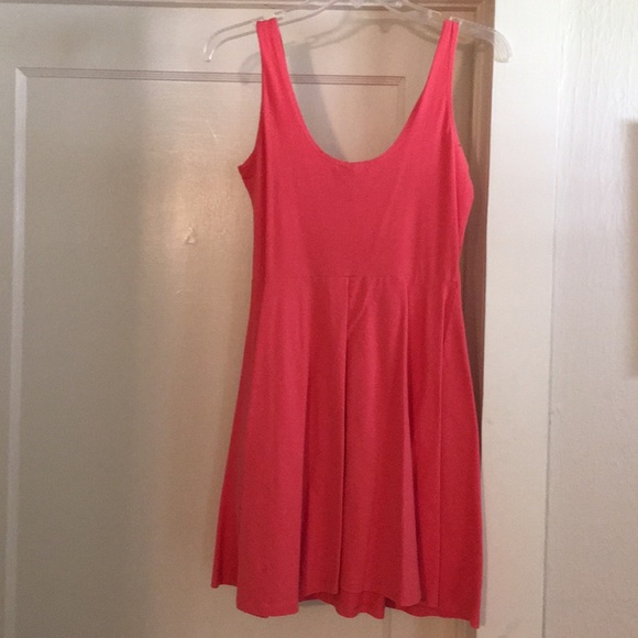 Coral Cotton Dress. - Picture 2 of 2